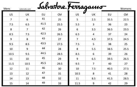 ferragamo shoes size chart.